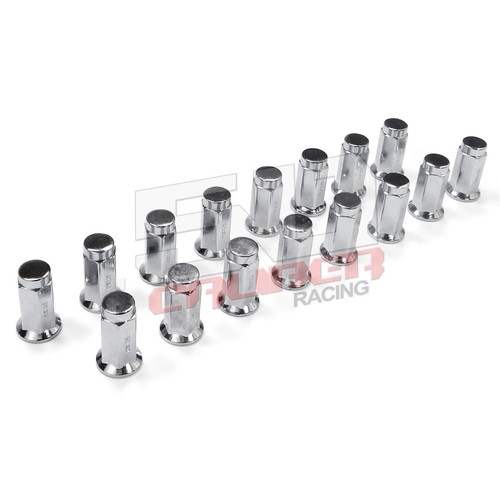 Lug Nuts Flat 12x1.25 17mm SXS Teryx Mule 16 Pack Chrome Hub Wheel Tire Lug - Picture 5 of 6