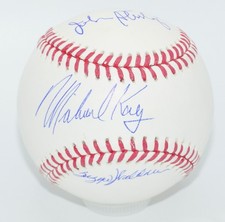 JOHN STERLING, S. WALDMAN & MICHAEL KAY Yankees Signed BASEBALL Beckett COA 238