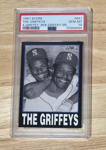 1991 Score The Griffeys PSA 10, Ken Griffey Jr. & Sr., Mariners