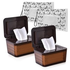 Dispenser  Pouch/Tissue Bag, /Tissue Case with Moisture Seal Secure Lid, Non...