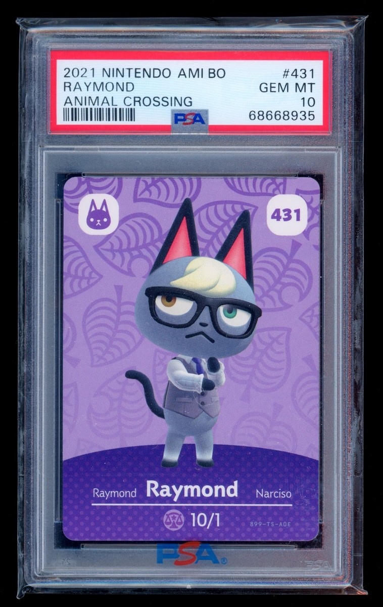 PSA 10 Raymond - 2021 Nintendo Amiibo Card Animal Crossing 10/1