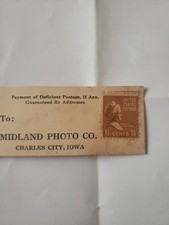Martha Washington 1 1/2 Cent Stamp  Midland Photo Co. Charles City Iowa