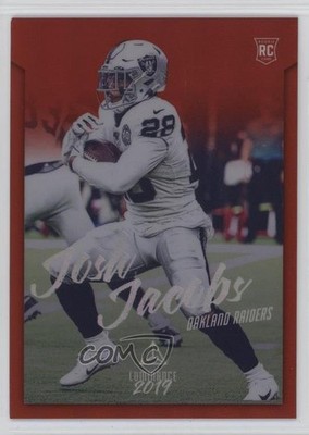 2019 Panini Chronicles Luminance Update Rookies Red /99 Josh Jacobs #204 RC 7px