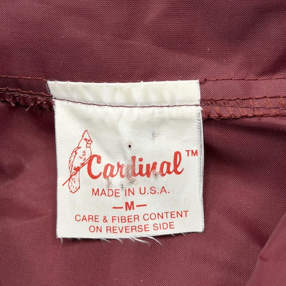 Vintage Aruba S.E.A. Scuba Jacket Mens Medium Maroon Nylon Coaches Made USA 90s - Image 3 of 4