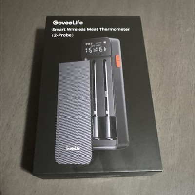 GoveeLife Smart Wireless Meat Thermometer 2-Probe Digital LCD Waterproof Black