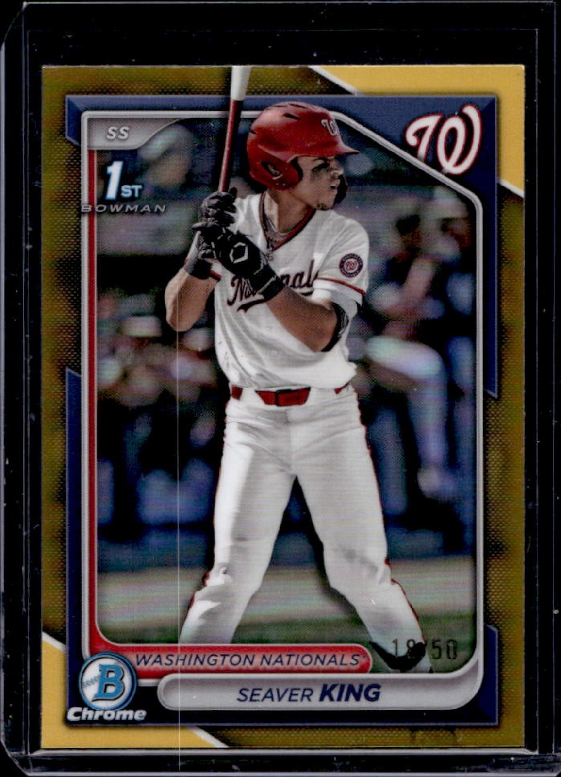 2024 Bowman Draft Seaver King Chrome Gold Refractor 1st #/50 Nationals