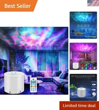Compact Galaxy Projector - Adjustable Brightness & Sound Mode Night Light (3in)