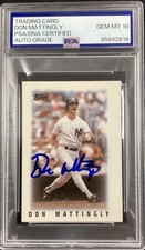 Don Mattingly Signed 1986 Topps #28 Baseball Card Yankees Autograph PSA/DNA 10