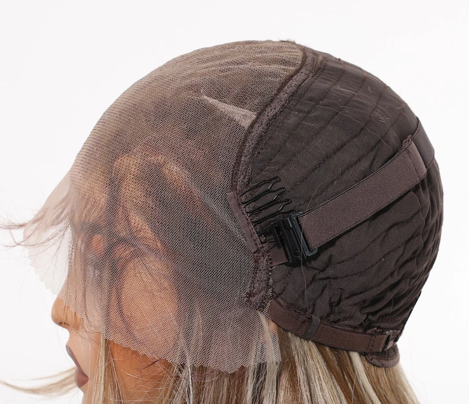 13x6 Grande Encaje Frontal Gorra Bob Peinado Cabello Humano Mezcla Calor Ok Pelucas Mujeres Suave Foto 3 de 4