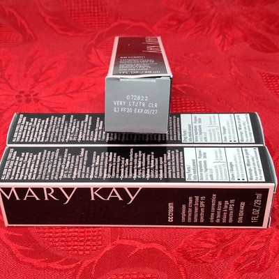 3X Mary Kay CC Cream Sunscreen 072822 SPF 15 Very Lt To TR Clr 1 fl oz NIB