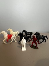 Lot vintage plastic horses John Paul Jones Figure Toy Lot Mid-century