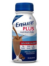 Ensure Plus Nutrition Shake, Milk Chocolate 8 fl oz, 24 pack 