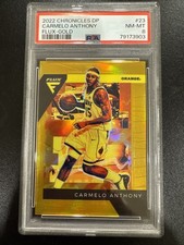 2022 Chronicles Draft Picks Carmelo Anthony Flux Gold Syracuse /10 PSA