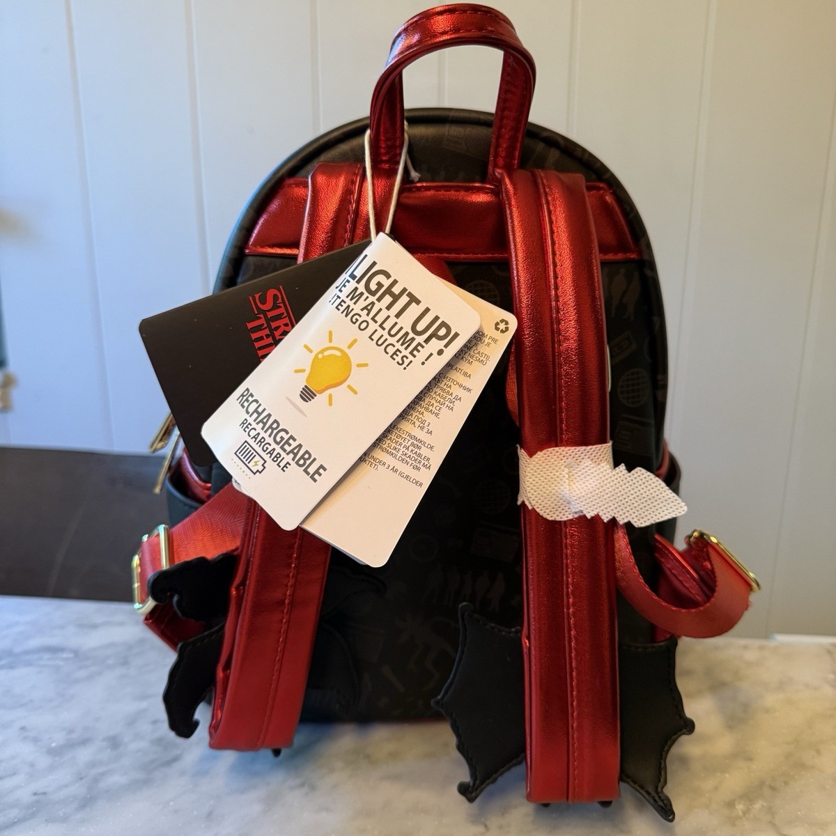 Loungefly Stranger Things Group Portrait Light-Up Mini Backpack NOW AVAILABLE: New Loungefly Stranger Things Group Portrait  main image 4
