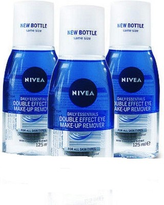 NIVEA Augen Make-Up Entferner Double Effect 125ml 3er Pack Sanfter Reiniger