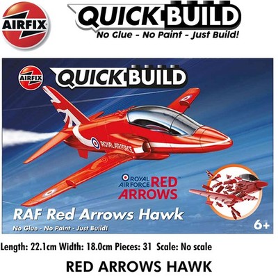 RED ARROWS HAWK Quickbuild Push-Together Modellbausätze ohne Kleben/Lackieren AIRFIX J6018