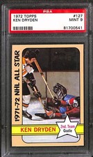 1972 TOPPS #127 KEN DRYDEN AS2 PSA 9 Mint 81700541 