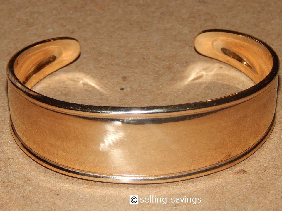 PULSERA BRAZALETE BRAZALETE PESADO ORO AMARILLO 14K JAMES AVERY 8/10 PULGADAS ANCHO 39 GRAMOS Foto 2 de 4