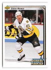 1992-93 Upper Deck Steve Heinze #400 Boston Bruins