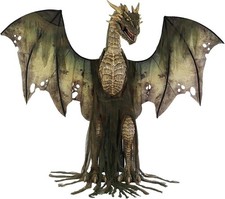 Halloween Animated 7ft Dark Forest Dragon Prop Animatronic Haunted House Horror