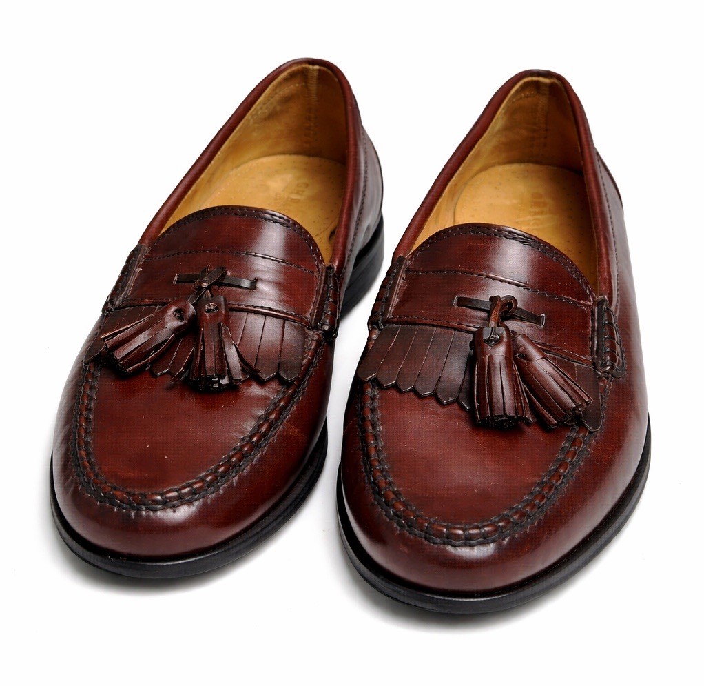 Vintage G.H. Bass Weejuns Shoes Mens 8.5 Burgundy Kiltie  display picture 1