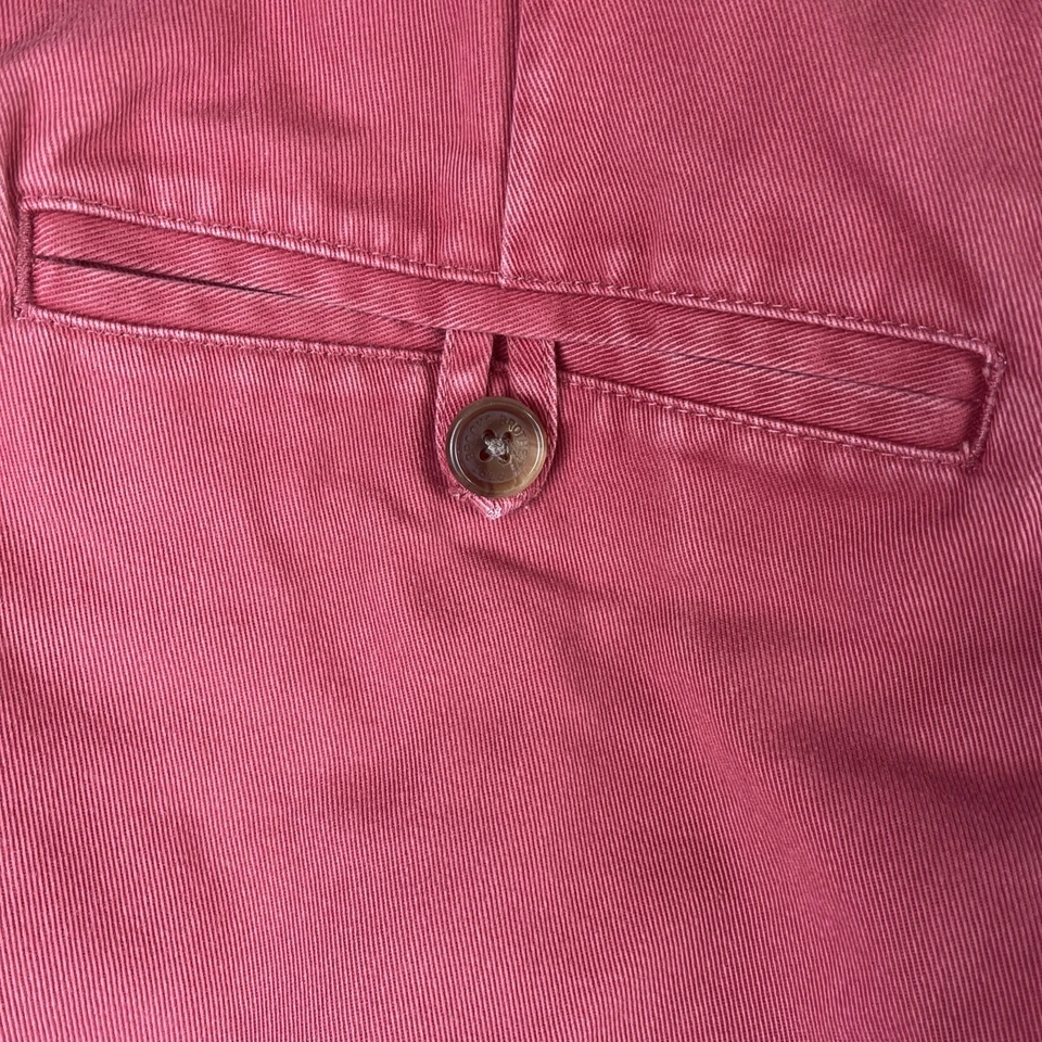Pantalones Cortos Brooks Brothers Para Hombre 34 Chino Rosa Salmón Lavado Medio Chino Verano Foto 4 de 4
