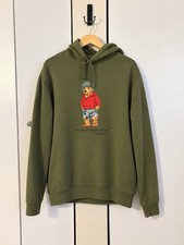 Polo Ralph Lauren Polo Bear Hoodie Men's XL Olive Green Pullover Sweatshirt EUC
