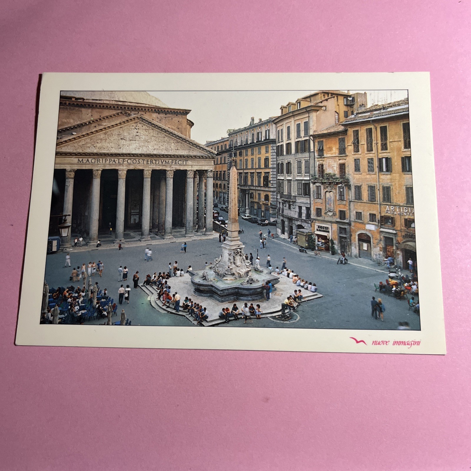 CARTOLINA GRANDE A COLORI COLLEZIONE - ROMA PIAZZA DEL PANTHEONN-NON VIAGGIATA