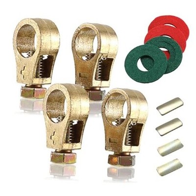  2 Pairs Pure Copper Battery Connection Clips Car Battery Terminal Connectors 