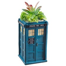 Doctor Who TARDIS Ceramic Planter - 6-Inch Blue Police Box Succulent Pot for ...