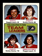 1975 O-Pee-Chee NHL #325 Reggie Leach/Bobby Clarke TL NM X3696783