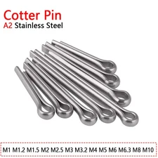 1mm/1.2mm/1.5mm/2mm/2.5mm-10mm A2 Stainless Steel Split Pins Clevis / Cotter Pin