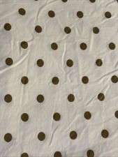 Pottery Barn Teen Gold Polka Dots FULL FLAT Sheet  Quilted Standard Sham 2 PC