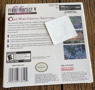 Final Fantasy V Advance (Nintendo Game Boy Advance, 2006) for sale