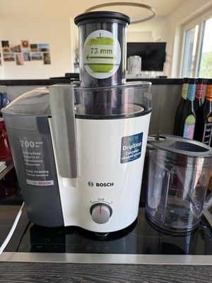 BOSCH MES25A0 Entsafter - XL Einfüllschacht - Weiß/Grau - wie neu