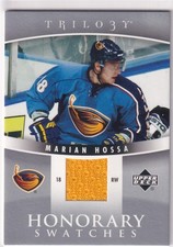 06/07 UD TRILOGY MARIAN HOSSA HONORARY GAME JERSEY