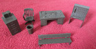 MARX BMC Military Radio Table Office Furniture File Cab Rare Playset Accessories — photo 1