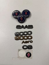 Oem Saab 9000 Aero Cs Emblems 3 Wheel Center Caps Badge Sticker Lot
