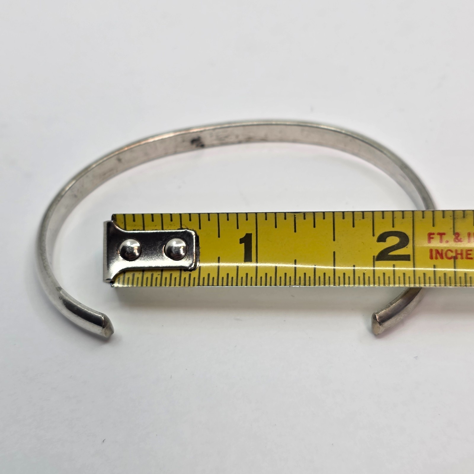 Native American Sterling Silver Thin Stamped Stac… - image 6