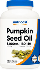 Pumpkin Seed Oil 3,000Mg per Serving, 180 Softgels for 60 Servings per Bottle -