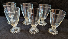 Vintage Anchor Hocking Berwick Boopie Clear Glass Water Goblet Set Of 6