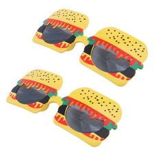 Funny ABS Burger Sunglasses Reusable Photo Booth Props Unisex Party Glasses