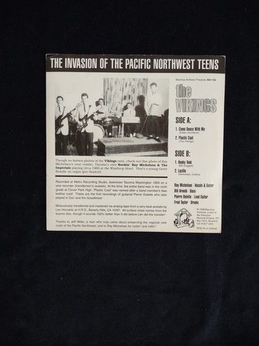 The VIKINGS 7" EP NW Rockers Come Dance With Me + 3 DIONYSUS Records 45 - Picture 3 of 10