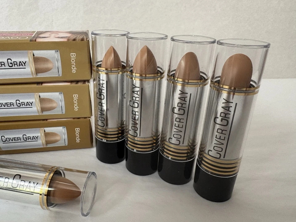 Nuevo PACK DE 6 PALITOS de retoque para cubrir tu raíz gris rubio marrón claro Foto 2 de 3