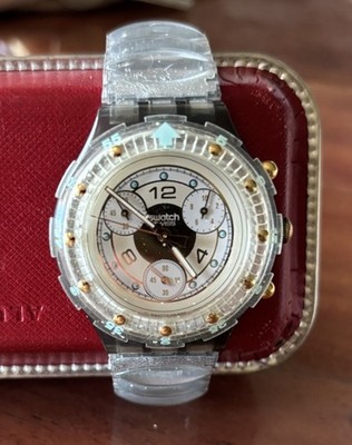 GOLDEN RIVET 90er Swatch Midi Aqua Chrono (SEM100 / SEM101)