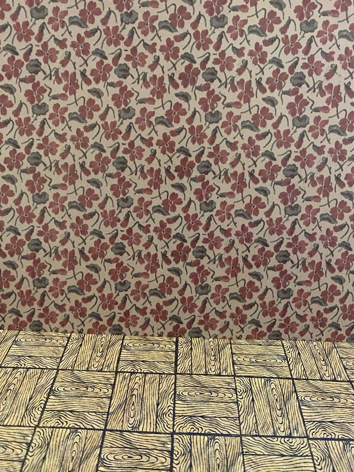 DOLLSHOUSE RESTORATION Triang/Linien Reproduktion Puppenstubentapete - Sweet Pea