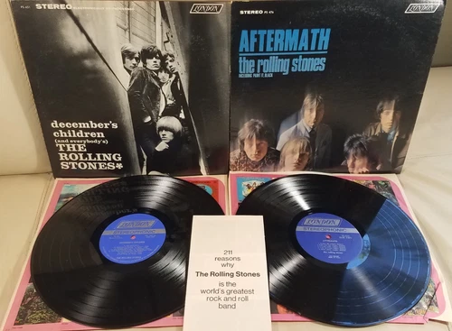 ROLLING STONES 2 LP Lot Aftermanth December's Children London Sleeves Insert