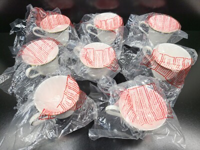 8 Royal Doulton Rhodes Cup Saucer Set H5099 Vintage Shell Bone