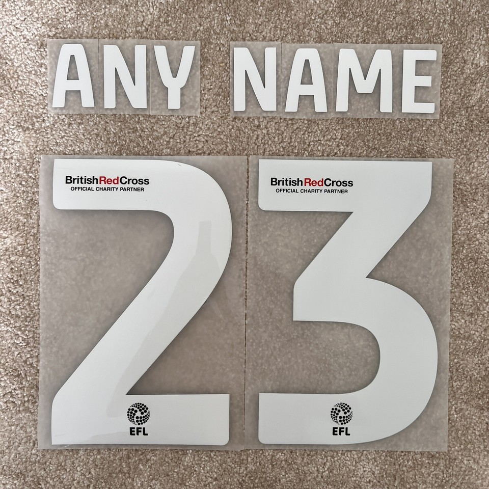 Wrexham EFL League Two 2023/24 ‘Player Size’ Shirt Name & Number Set
