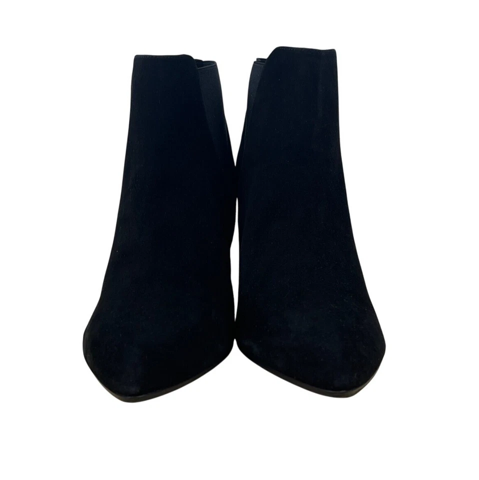 Kate Spade New York Women’s Black Suede Almond Toe Heeled Ankle Boots Size 11B - Image 2 of 4